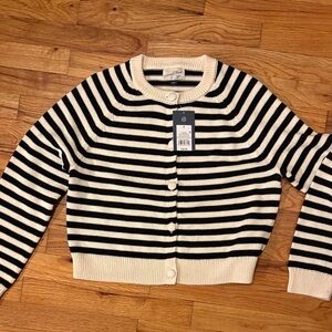 Universal Thread Black and White Striped Cardigan